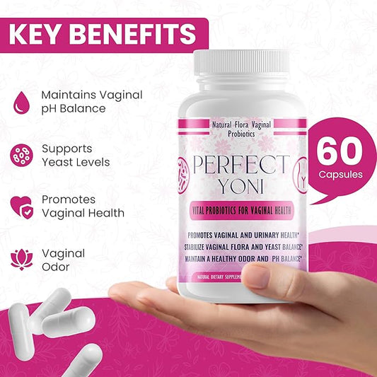Perfect Yoni Female Vaginal Probiotics 60 Capsules