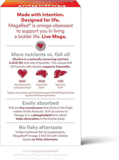 MegaRed Krill Oil 750mg Omega 3 1 Dr 80 Softgels (1)