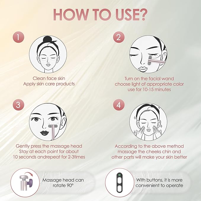 Microcurrent-Facial-Device，Face Massager for Skin Care，7 Colors