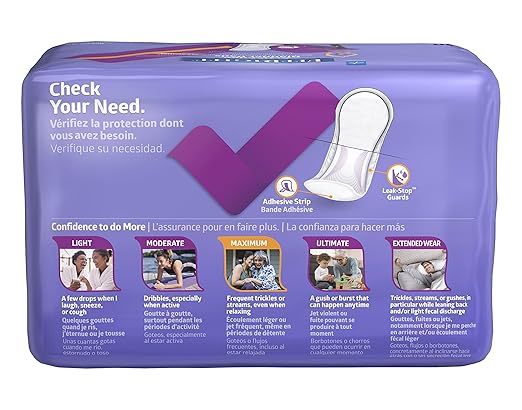 FitRight Incontinence Bladder Control Pads, Maximum (10 Count)