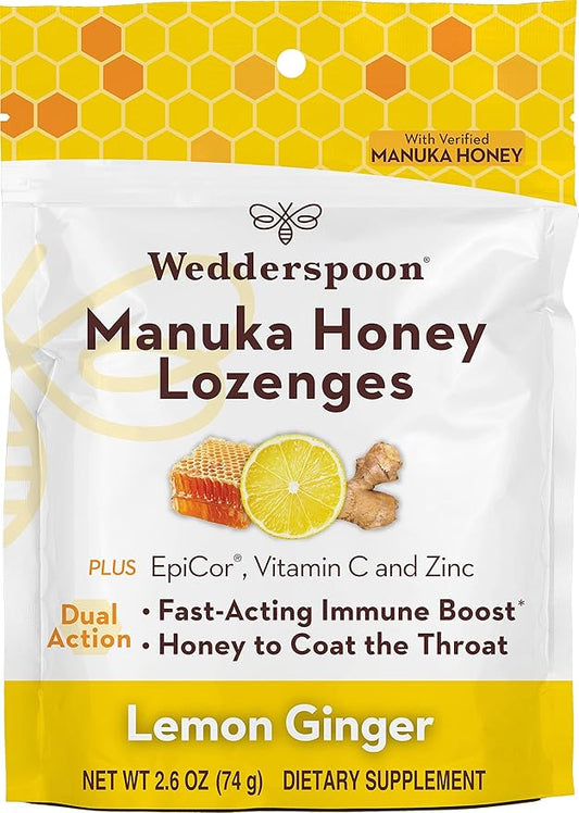 Wedderspoon Manuka Honey Immunity Lozenges 2.6 Oz 1), Boosts