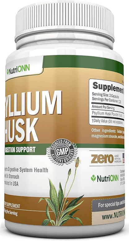 PSYLLIUM HUSK CAPSULES 1450mg Per 240 Capsules 100% Natural