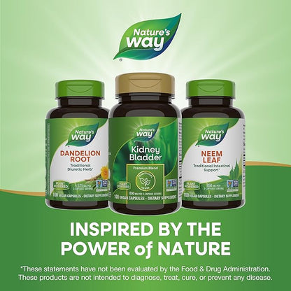 Nature's Way Kidney Bladder Premium Blend, 900 mg 2-Capsule Serving, 100 Capsules