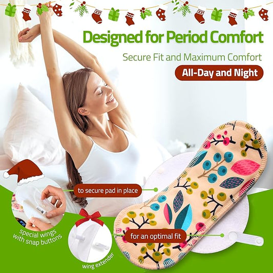 Organic Cotton Reusable Period Pads 7-Pack); High-Temp