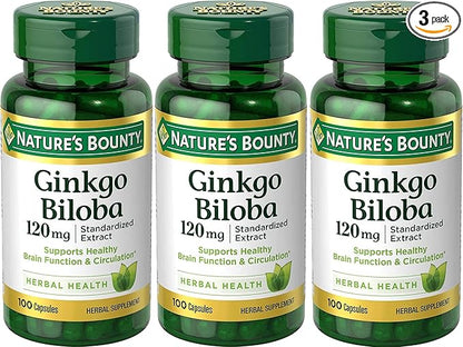 Nature's Bounty Ginkgo Biloba 120 mg 100 ea 3)