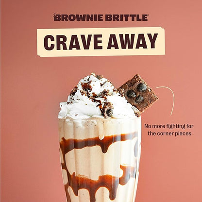 Brownie Brittle – Hot Chocolate Marshmallow Thin and Crispy Sweet Snacks (Pack of 3, 4 oz), Rich Gourmet Brownie Bites Dessert