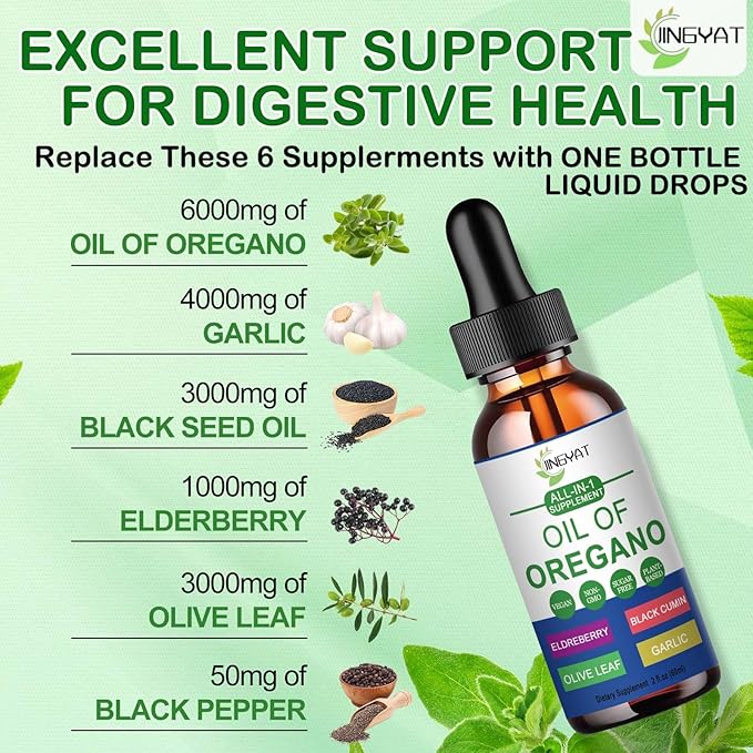 Pure Vegan Oregano Oil Liquid Drops