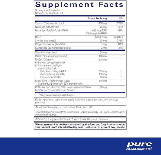 Pure Encapsulations Hair/Skin/Nails Ultra 60 Capsules