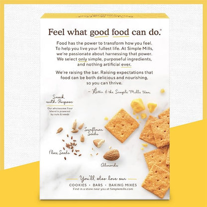 Simple Mills Almond Flour Crackers, Farmhouse Cheddar 4.25 Ounce 6)