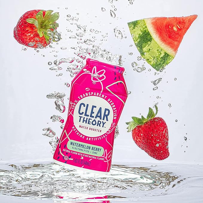 Clear Theory Water Flavoring Drops, Electrolytes Drink Mix, Water Enhancer Liquid, Flavored Hydration for Kids, Vegan, Gluten Free, Low Calories, Stevia, Variety Pack, 3 Pack, 1.62 Fl Oz Bottles