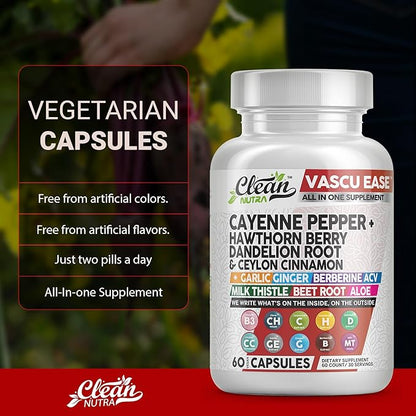 Cayenne Pepper Supplement with Hawthorn Berry