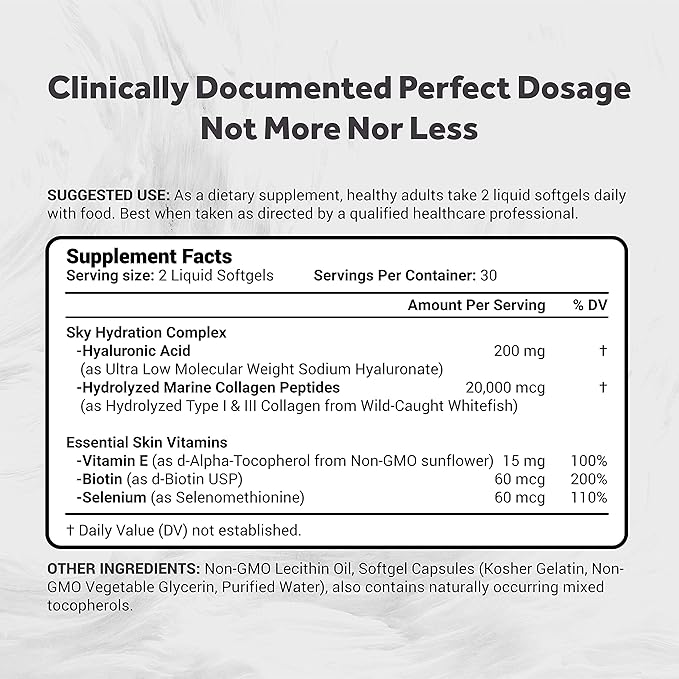 Naturalis Hyaluronic Acid 200mg, 10x Better 60 Softgels
