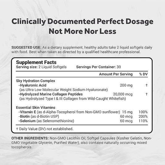 Naturalis Hyaluronic Acid 200mg, 10x Better 60 Softgels