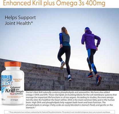 Doctor's Best Enhanced Superba Krill Plus 3s, 60 60 Count