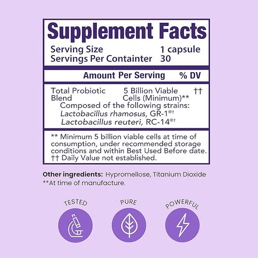 Pro-Fem #1 Vaginal Health Probiotic 7 Days 30 Capsules 2-Pack