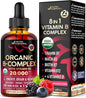 USDA Organic Vitamin B-Complex B5 Pantothenic Acid B12 Methylcobalamin B1 Thiamine B6 Pyridoxine B7 Biotin B9 Folic B3 Niacinamide 2fl oz