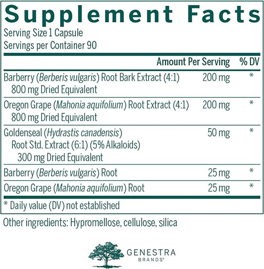 Genestra Brands Berberis Formula 90 Capsules