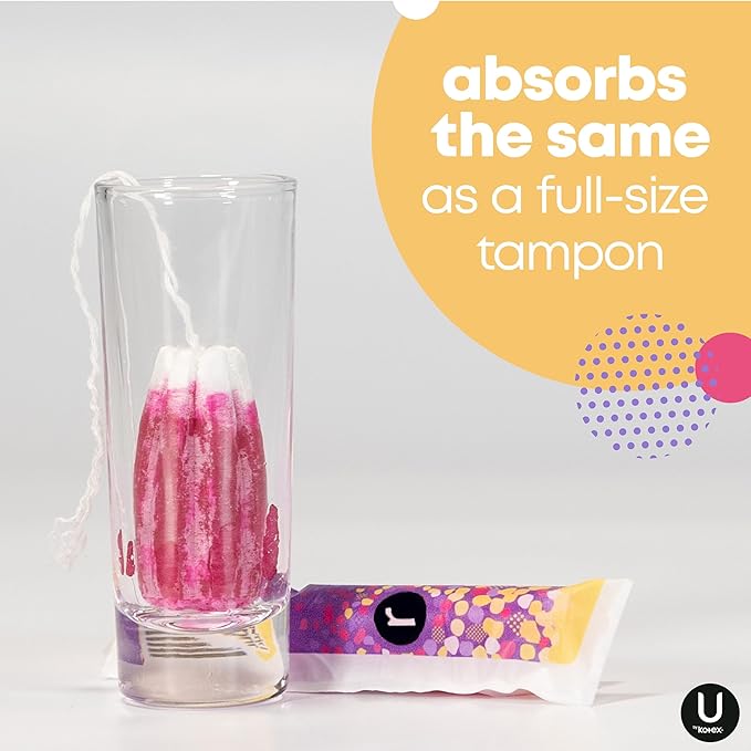 U by Kotex Click Compact Tampons, 128 Count (8 Packs 16) (Packaging