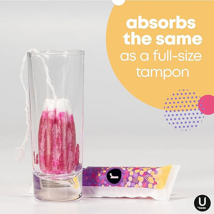 U by Kotex Click Compact Tampons, 128 Count (8 Packs 16) (Packaging