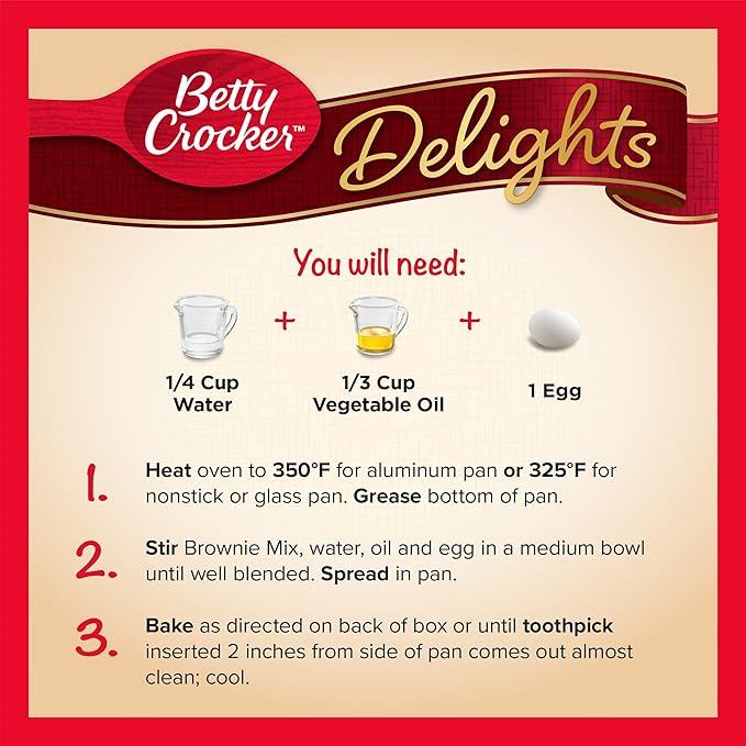 Betty Crocker Delights Supreme Chocolate Chunk Brownie Mix, 18 oz.