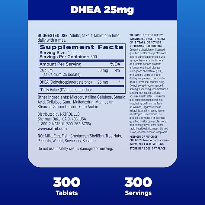 Natrol DHEA Mood and Stress, 25mg,