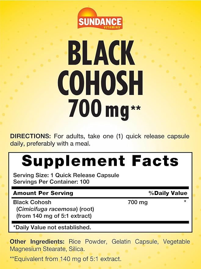 Black Cohosh 700mg 100 Quick