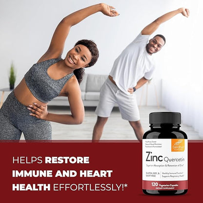 Sandhu's Zinc Quercetin 120 Vegetarian Capsules 3) –