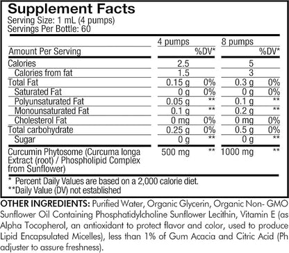 Codeage Liposomal Curcumin Phytosome Liquid Supplement, 2 fl