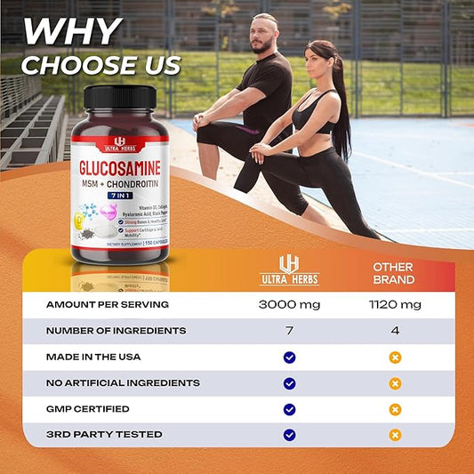 Glucosamine Chondroitin MSM D3 | 150 Capsules