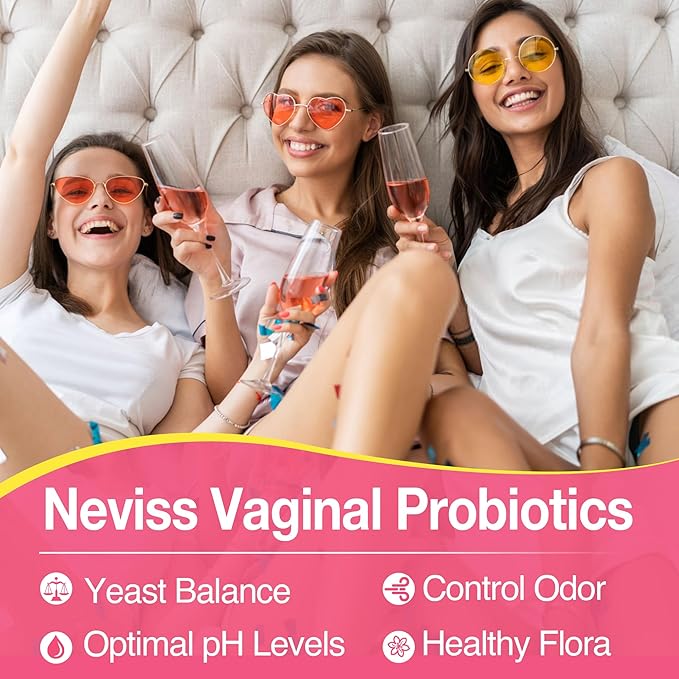 Vaginal Probiotics Gummies for Women PH Balance, Odor Control with Prebiotics, Cranberry, D-Mannose, Promotes Feminine Healthy Vaginal Flora, Urinary Tract, Yeast, Digestive Support, Sugar Free,120Cts