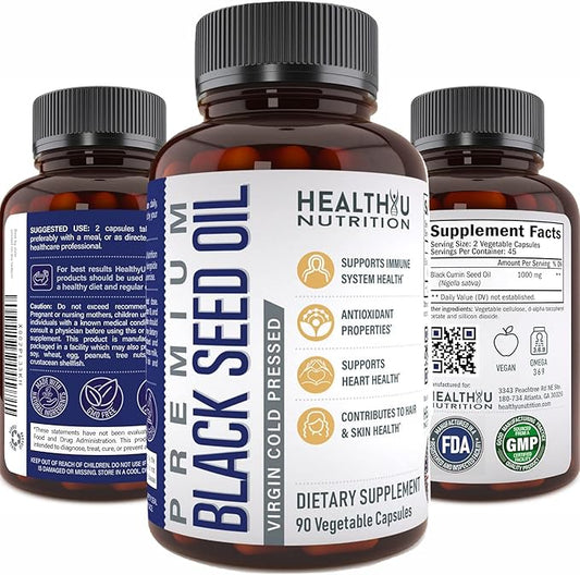 Premium Black Cumin Seed Oil Capsules 3 6 6 9 9 Vitamin 1000 mg