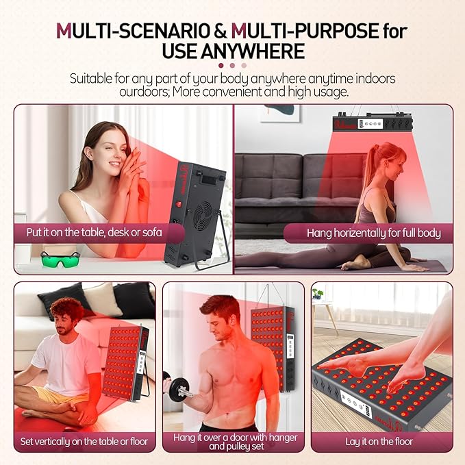 Red Light Therapy, 80LEDs Red Light 660nm & 850nm Near