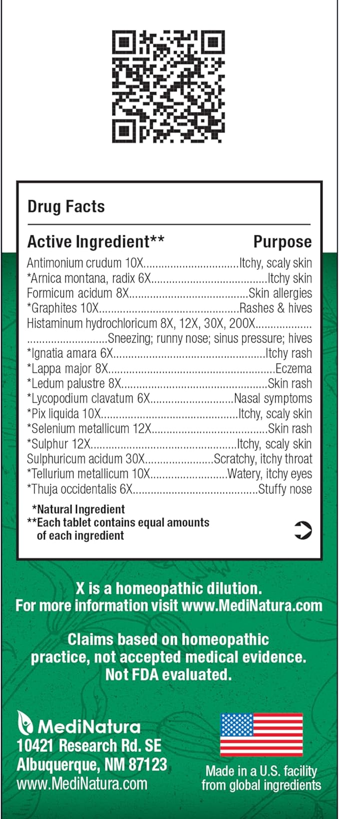 MediNatura BHI Allergy Relief Multi-Symptom Natural 15 Targeted 100 Tablets