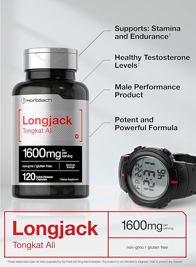 Horbäach - Longjack Tongkat Ali 1600 120 Capsules