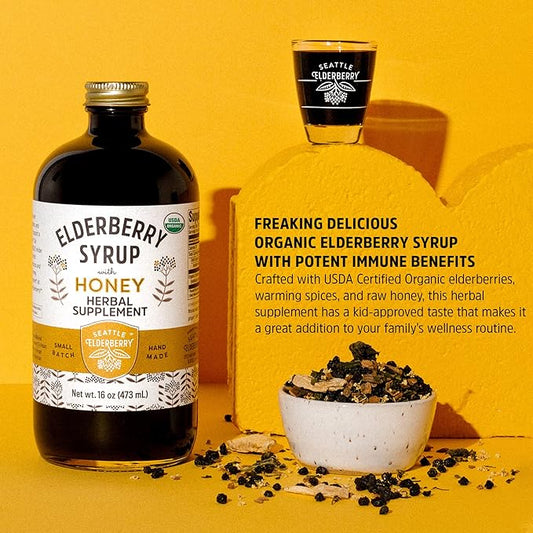 Syrup with Raw Honey – Delicious, 16oz