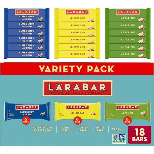 Larabar Variety Pack, Blueberry Muffin, Lemon 18 ct