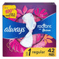 Always Radiant Feminine Pads for Women, 1 Regular, 42 CT