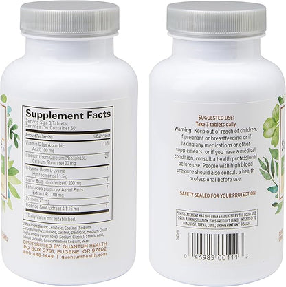 Quantum Health Super Lysine+ / Advanced (180 Tablets),