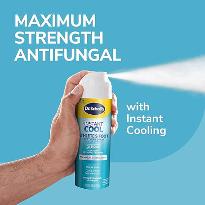 Dr. Scholl's INSTANT COOL ATHLETE'S FOOT 5.3oz, Clinically 24-Hour Daily