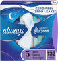 Always Infinity Feminine Pads For Women, 5 Extra 22 Count 6 Packs (132 Count