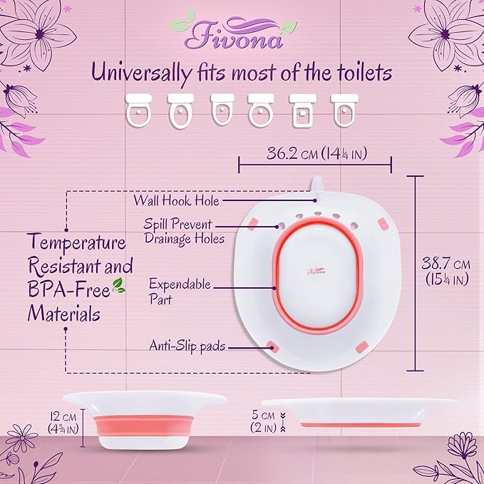 FIVONA Yoni Steam Kit 3-in1 Set - Herbal Therapy - Steaming Herbs Blue Moon Recipe 1.76oz for 2-4 Sessions - Expandable V Steam Seat - Hand Pump - Vaginal Cleansing - PH Balance - Fertility Increase
