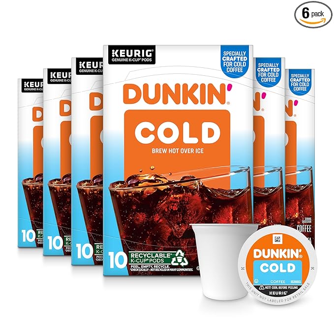 Dunkin' Cold Coffee, 60 Keurig K-Cup Pods