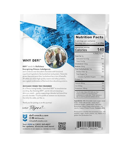 DEFI Milk Chocolate Crispy Superfood Bites, 26g Protein, 4oz (Milk Chocolate)