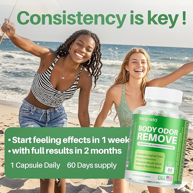 Body Deodorizing Supplement, Natural Internal Odor (60 Capsules)
