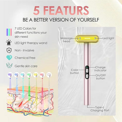 Microcurrent-Facial-Device，Face Massager for Skin Care，7 Colors