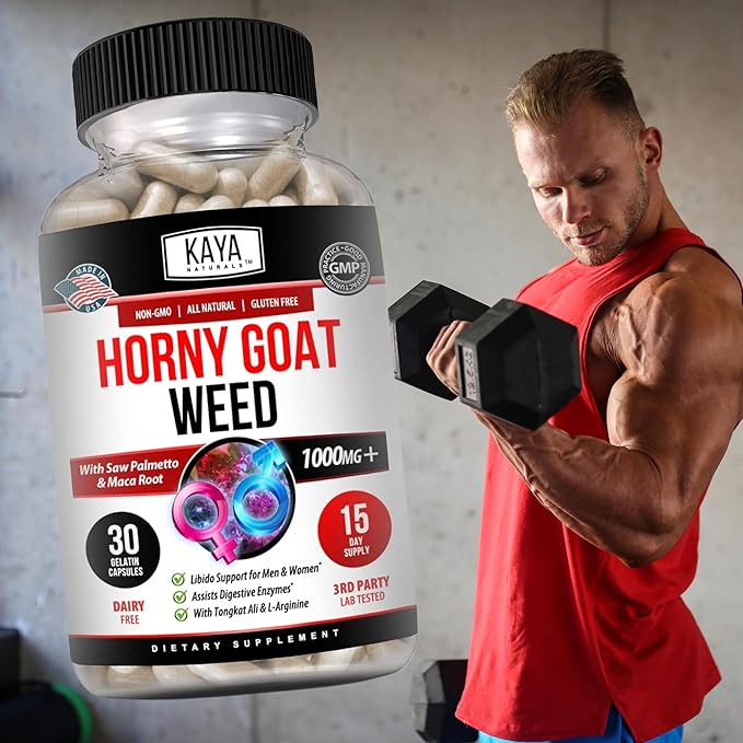 Kaya Naturals Horny Goat Weed 1560mg Extra 30 Count