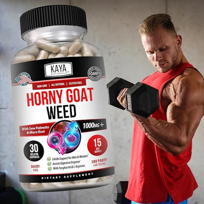 Kaya Naturals Horny Goat Weed 1560mg Extra 30 Count