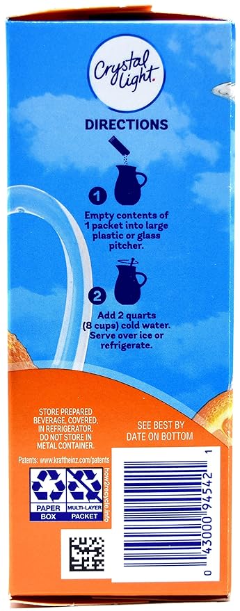 Crystal Light Pitcher Packets, Classic Orange, 2.5 OZ