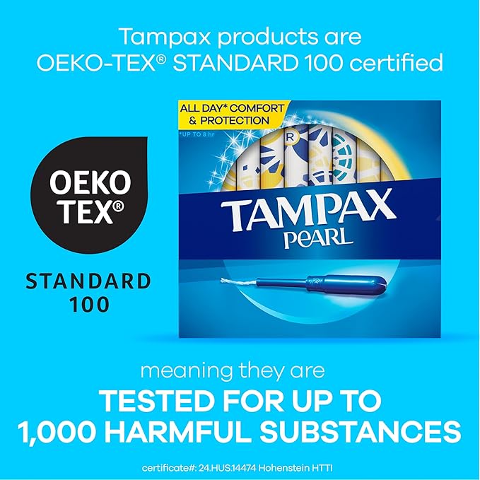 Tampax Pearl Tampons Super Plus Absorbency, 50 Count 2 (100 (100 Count