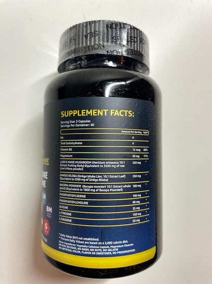 Organic Lions Mane Supplement Capsules 240 Real